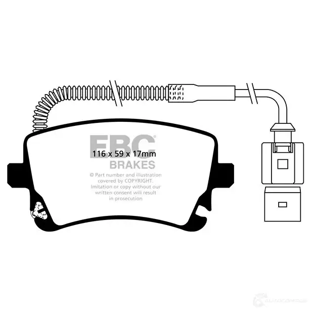 Тормозные колодки, комплект EBC D 5FTP58 dp41470r 1437392981 - Изображение 1