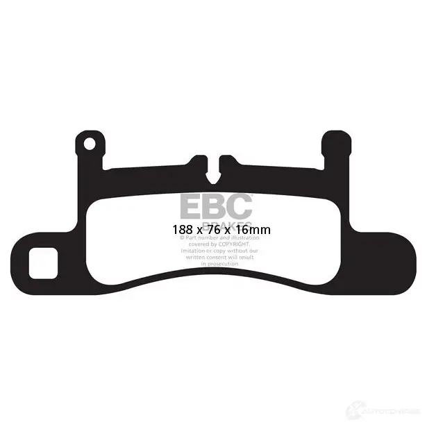 Тормозные колодки, комплект EBC dp42098r 1437392642 BTM6 OT изображение 0