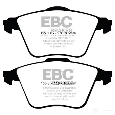 Тормозные колодки, комплект EBC 1437392771 dp41574r 6A 74EXQ - Изображение 1