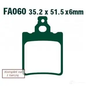 Тормозные колодки, комплект EBC fa060 O0EC Q0 1437390694