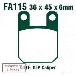 Тормозные колодки, комплект EBC BM9CW Z 1437390697 fa115