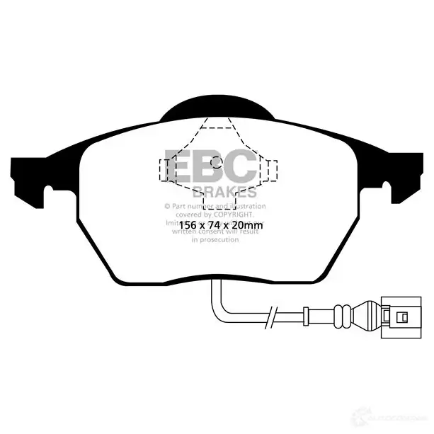Тормозные колодки, комплект EBC dp21330 1437393574 1KC U6 изображение 0
