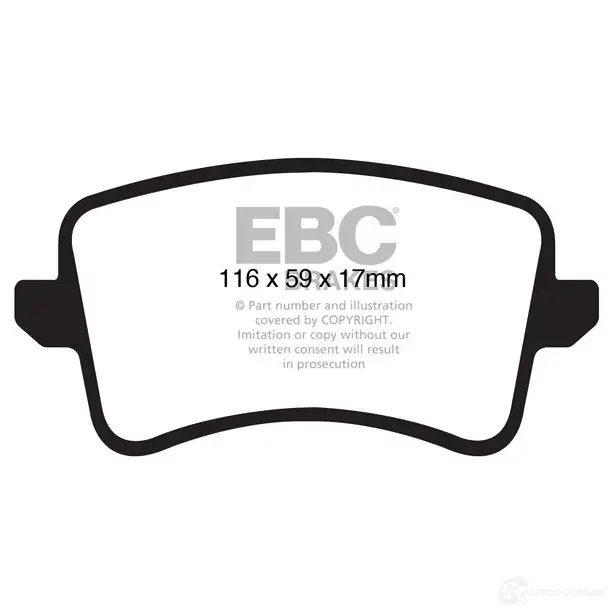 Тормозные колодки, комплект EBC Q5GJ VR dp41988r 1437393380 - Изображение 1