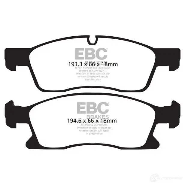 Тормозные колодки, комплект EBC dp41871r 1437393396 1O8 TJHZ - Изображение 1