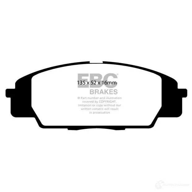 Тормозные колодки, комплект EBC 1437392847 dp41254r JD4 BY - Изображение 1
