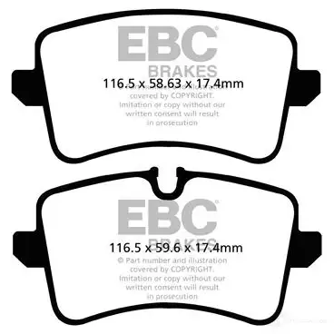 Тормозные колодки, комплект EBC dp42082r 1437392859 V5VG 9ZJ - Изображение 1