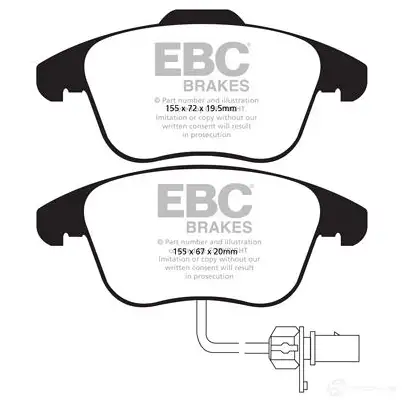 Тормозные колодки, комплект EBC dp21998 P PLMP 1437393667 - Изображение 1