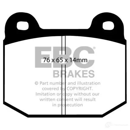 Тормозные колодки, комплект EBC UFE F5V dp41537r 1437393674 изображение 0