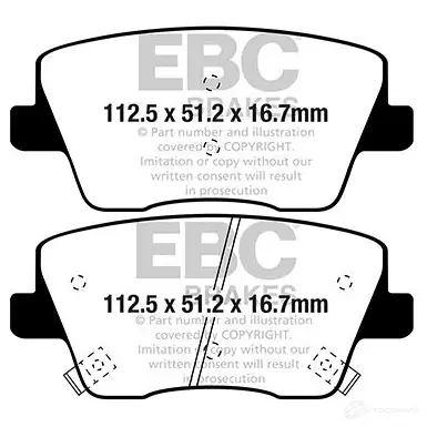 Тормозные колодки, комплект EBC 25K 32 1438417603 dp42344r - Изображение 1