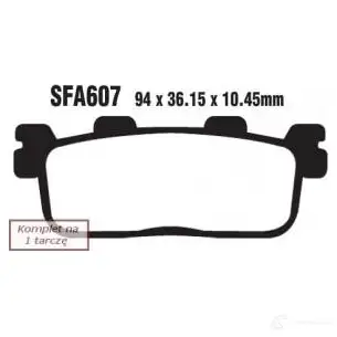 Тормозные колодки, комплект EBC 1437390760 sfa607hh BQ55 L0V