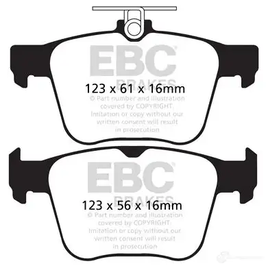 Тормозные колодки, комплект EBC 1437393617 dp42173r V3 150HL - Изображение 1