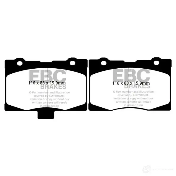 Тормозные колодки, комплект EBC PG BP8 dp41735r 1437393637 - Изображение 1
