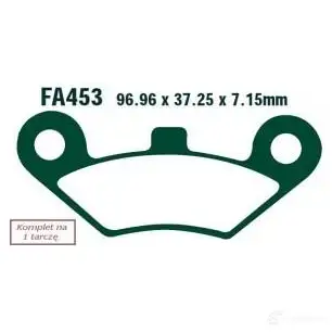 Тормозные колодки, комплект EBC fa453tt IYIY KZ 1422489643