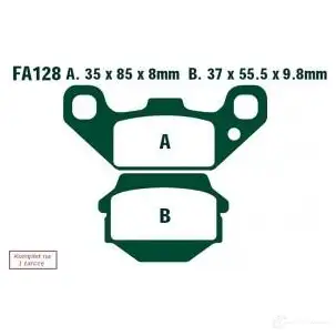 Тормозные колодки, комплект EBC fa128tt 1437393229 CKZJ9 R