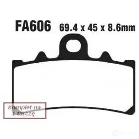 Тормозные колодки, комплект EBC fa606 1437391654 C2L DO