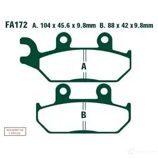 Тормозные колодки, комплект EBC fa172tt 1437391029 K 5UPR