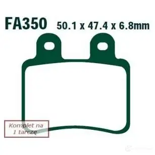 Тормозные колодки, комплект EBC fa350 1437393077 72JBP Y
