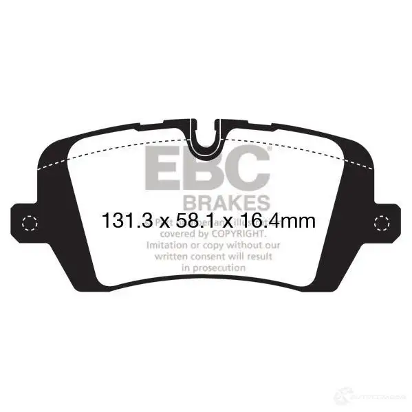 Тормозные колодки, комплект EBC 1437394404 JJWC F dp42161r - Изображение 1