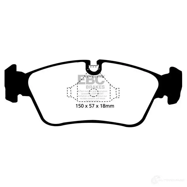 Тормозные колодки, комплект EBC 1437394094 dp21211 N XVT4 - Изображение 1