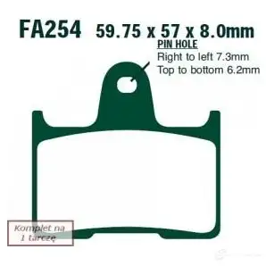 Тормозные колодки, комплект EBC fa254v A HC0SAW 1437393158