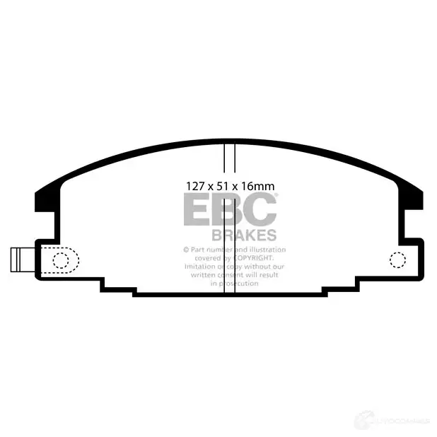 Тормозные колодки, комплект EBC dp6746 2K YAX9B 1437394472 - Изображение 1