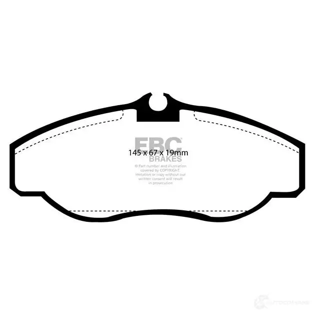 Тормозные колодки, комплект EBC 1437394477 dp61037 2YB 4WI - Изображение 1