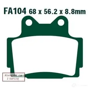 Тормозные колодки, комплект EBC S 6UV1H4 1437391238 fa104