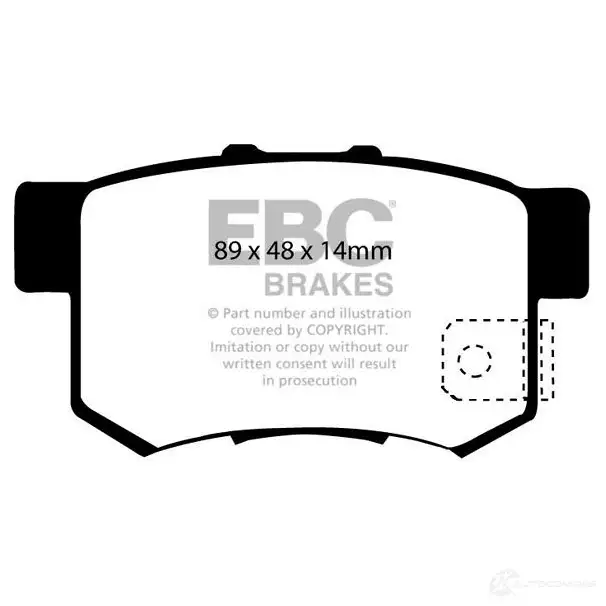 Тормозные колодки, комплект EBC FLR DO dp21193 1437394203 - Изображение 1
