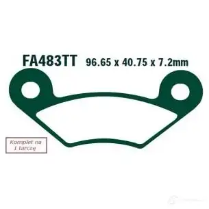 Тормозные колодки, комплект EBC 1437393489 fa483tt 9V5UO G