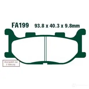 Тормозные колодки, комплект EBC B7X6 I fa199v 1437391432