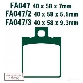 Тормозные колодки, комплект EBC fa047hh 3 CGMN6 1437391406