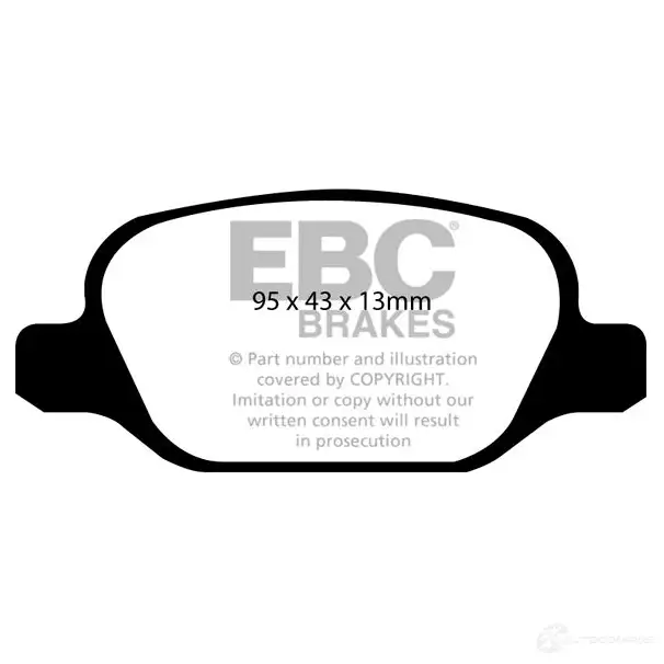 Тормозные колодки, комплект EBC UYY00 U6 dp21338 1437394267 - Изображение 1