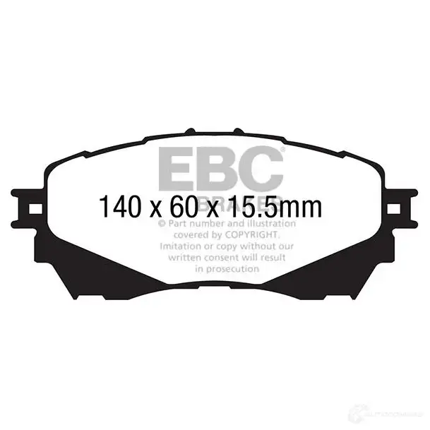 Тормозные колодки, комплект EBC dp22170 1437394289 F XLCCFO - Изображение 1