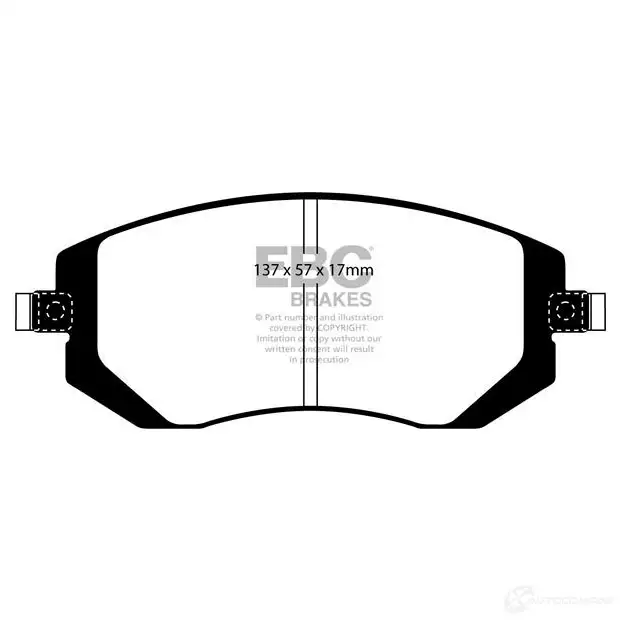 Тормозные колодки, комплект EBC J5 RS9G 1438417704 dp1661 изображение 0