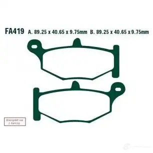 Тормозные колодки, комплект EBC 40AIR HG 1437391777 fa419hh