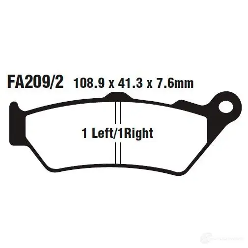 Тормозные колодки, комплект EBC fa2092v 1437391504 3HIN57 W
