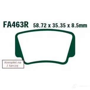 Тормозные колодки, комплект EBC PPSO H9 1437393983 fa463r