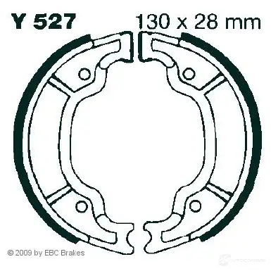 Барабанные тормозные колодки, комплект EBC y527 SW 45W 1437392044