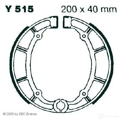 Барабанные тормозные колодки, комплект EBC y515 1437390792 VBD 4L6