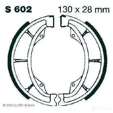 Барабанные тормозные колодки, комплект EBC s602 4Z XWK 1437390542