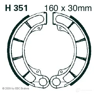 Барабанные тормозные колодки, комплект EBC h351 1437391855 73ZA C