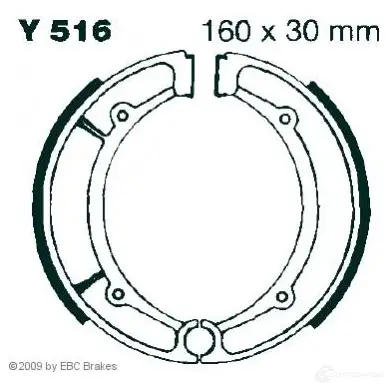 Барабанные тормозные колодки, комплект EBC G JD56 1437391860 y516