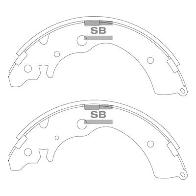Комплект тормозных колодок SANGSIN 2JR40I U 1439913824 SA240 изображение 0