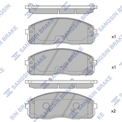 Тормозные колодки дисковые SANGSIN XR PTN SP1174A 1439856261