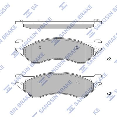 Тормозные колодки дисковые SANGSIN 1439856290 M4MJ 7FR SP1294