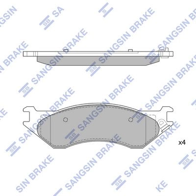 Тормозные колодки дисковые SANGSIN SP1313 1439856308 K VLCJAC изображение 0