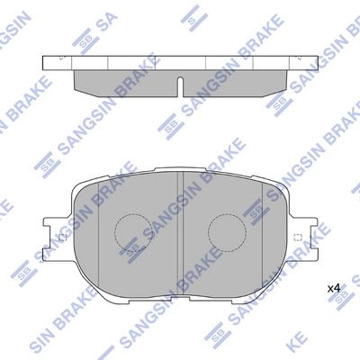Тормозные колодки дисковые SANGSIN MEIO WA2 SP1566 1439856368