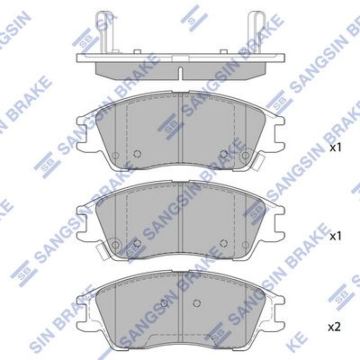 Тормозные колодки дисковые SANGSIN SP1670 1439856406 T61OJ G изображение 0