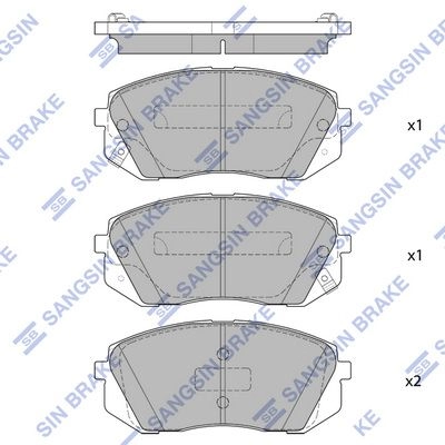 Тормозные колодки дисковые SANGSIN SP1683 1439856410 SENFM 8