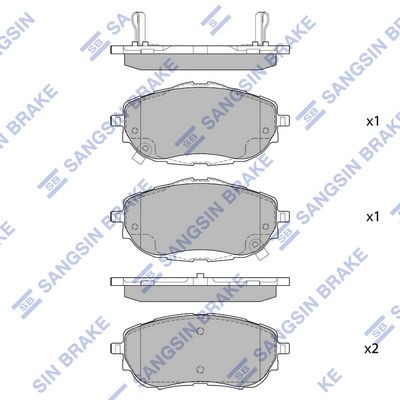 Тормозные колодки дисковые SANGSIN 3T5 08 SP1700A 1439856421 изображение 0